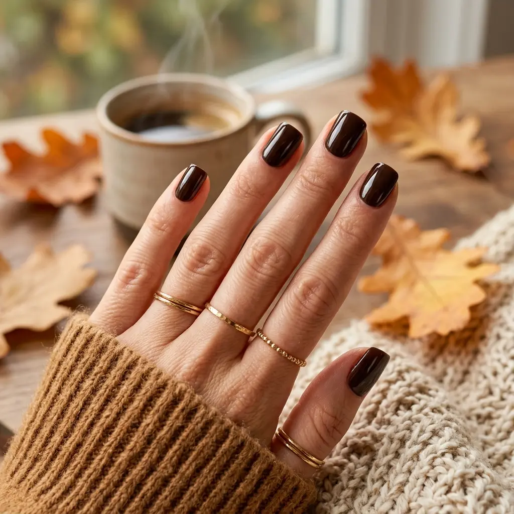 Espresso Brown Nails