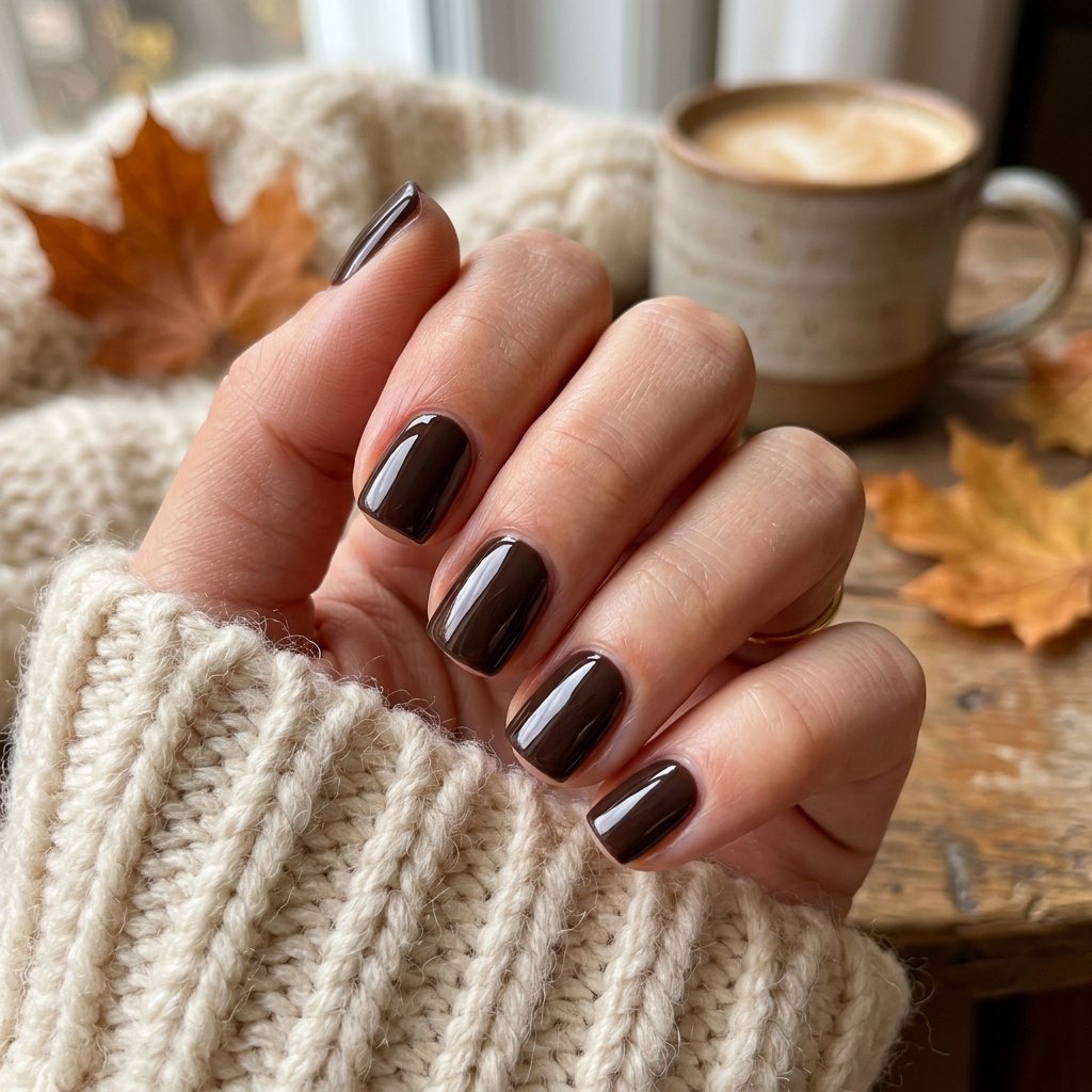 Espresso Brown Nails