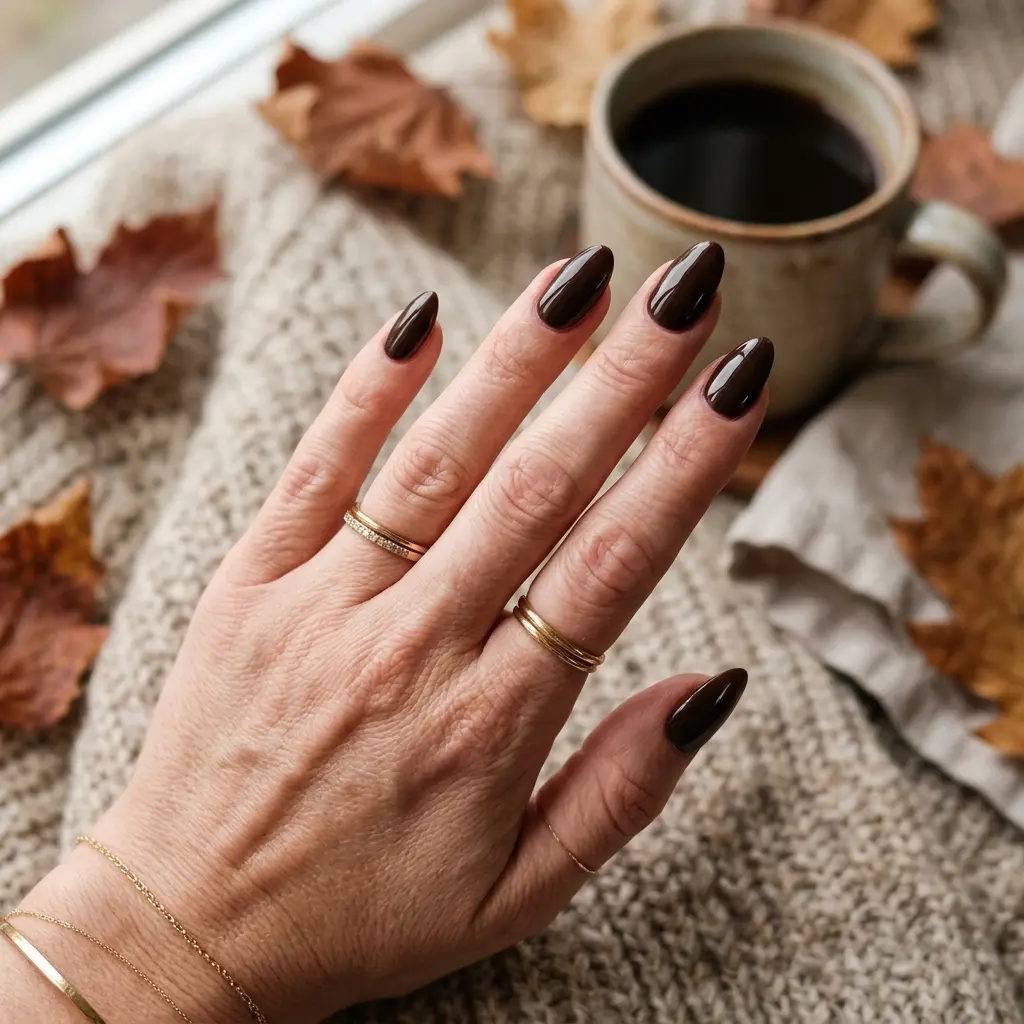 Espresso Brown Nails