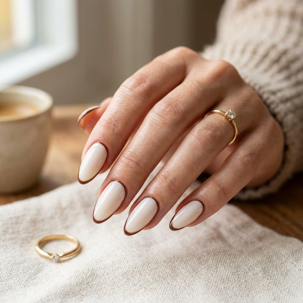 Espresso Outline Nails