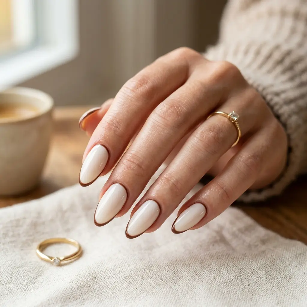 Espresso Outline Nails