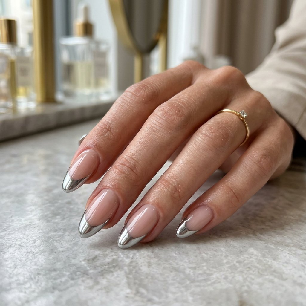 Chrome French Tips