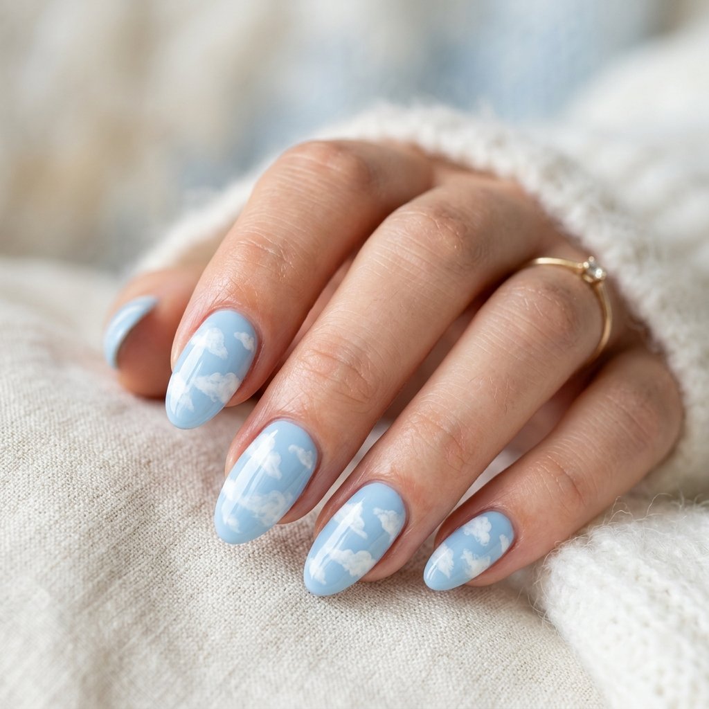 Cloud Inspired Nails