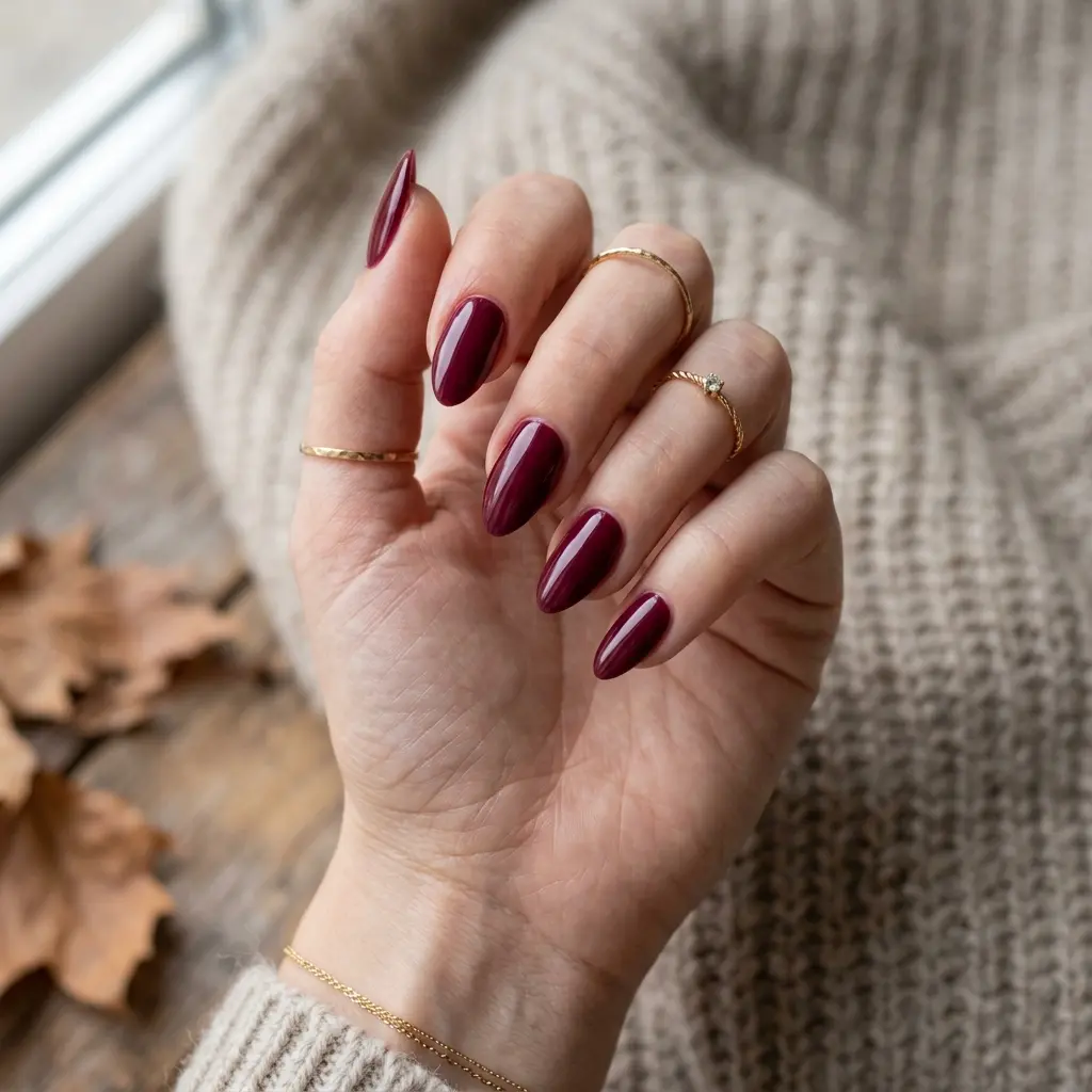 Deep Berry Nails