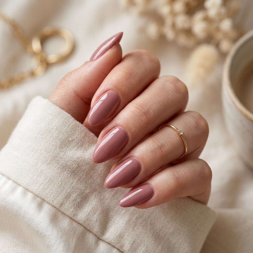 Dusty Rose Nails