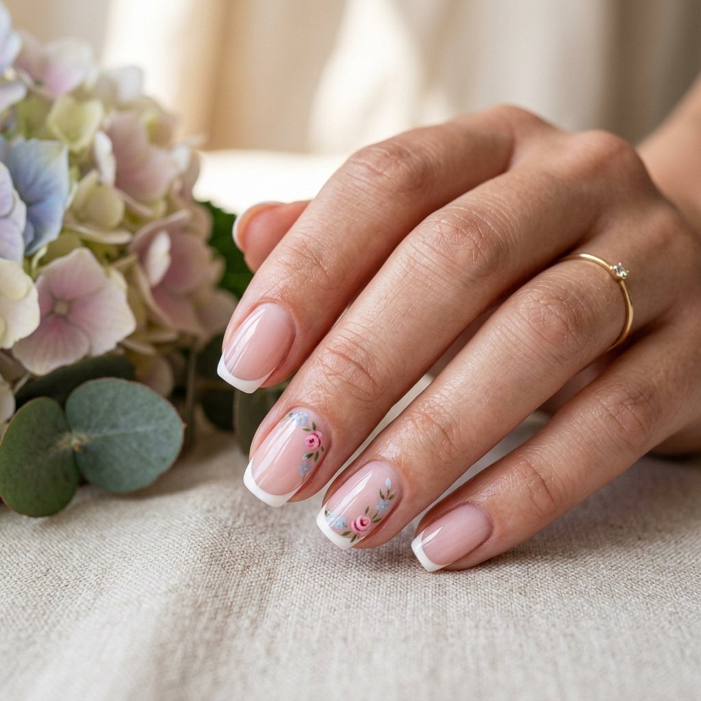 Floral French Tips