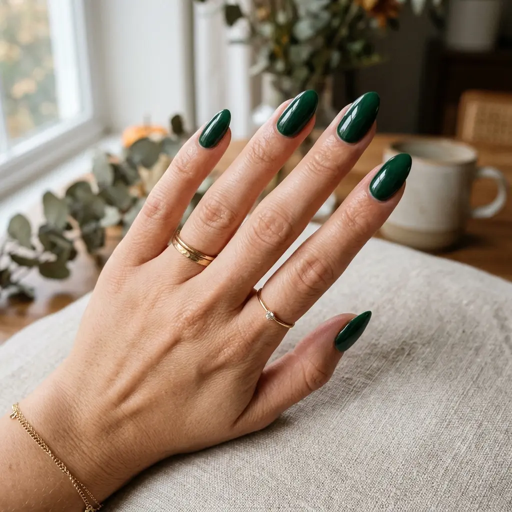 Forest Green Nails