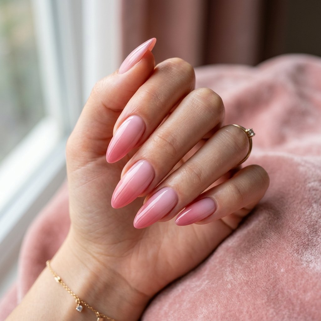 Ombre Pink Acrylic Nails