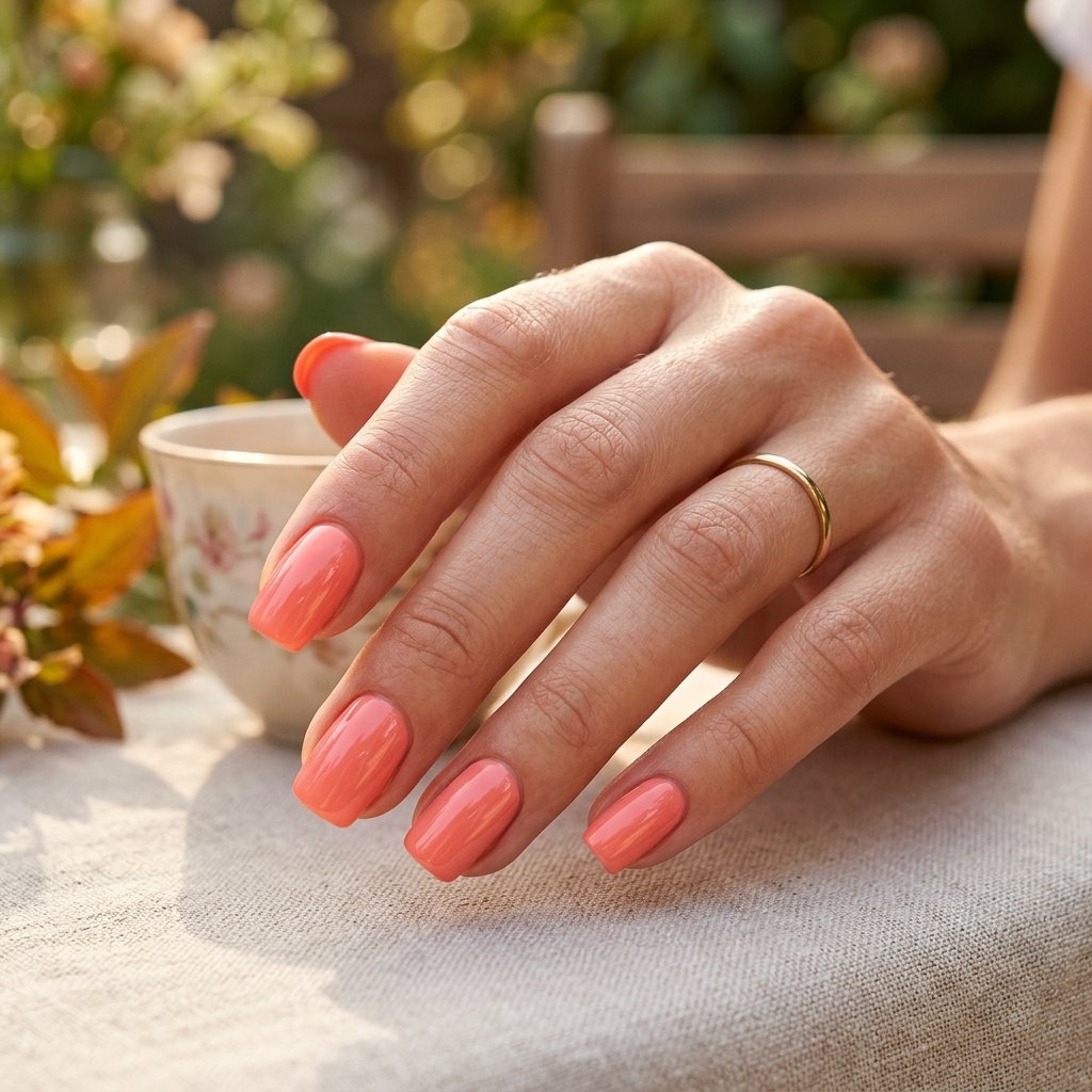 Peachy Coral with Soft Edges