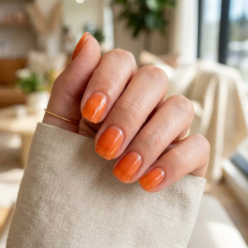 Jelly Orange Nails
