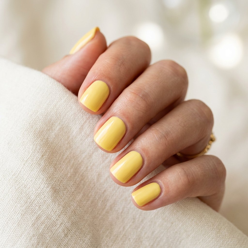 Butter Yellow Nails