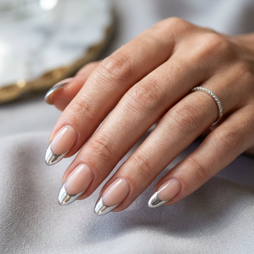 Silver French Tips