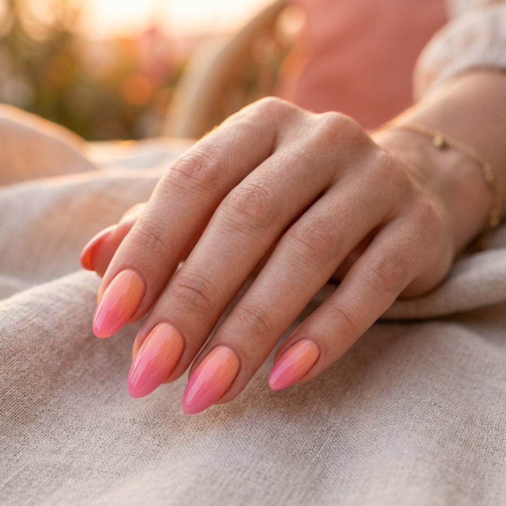 Sunset Ombre Nails