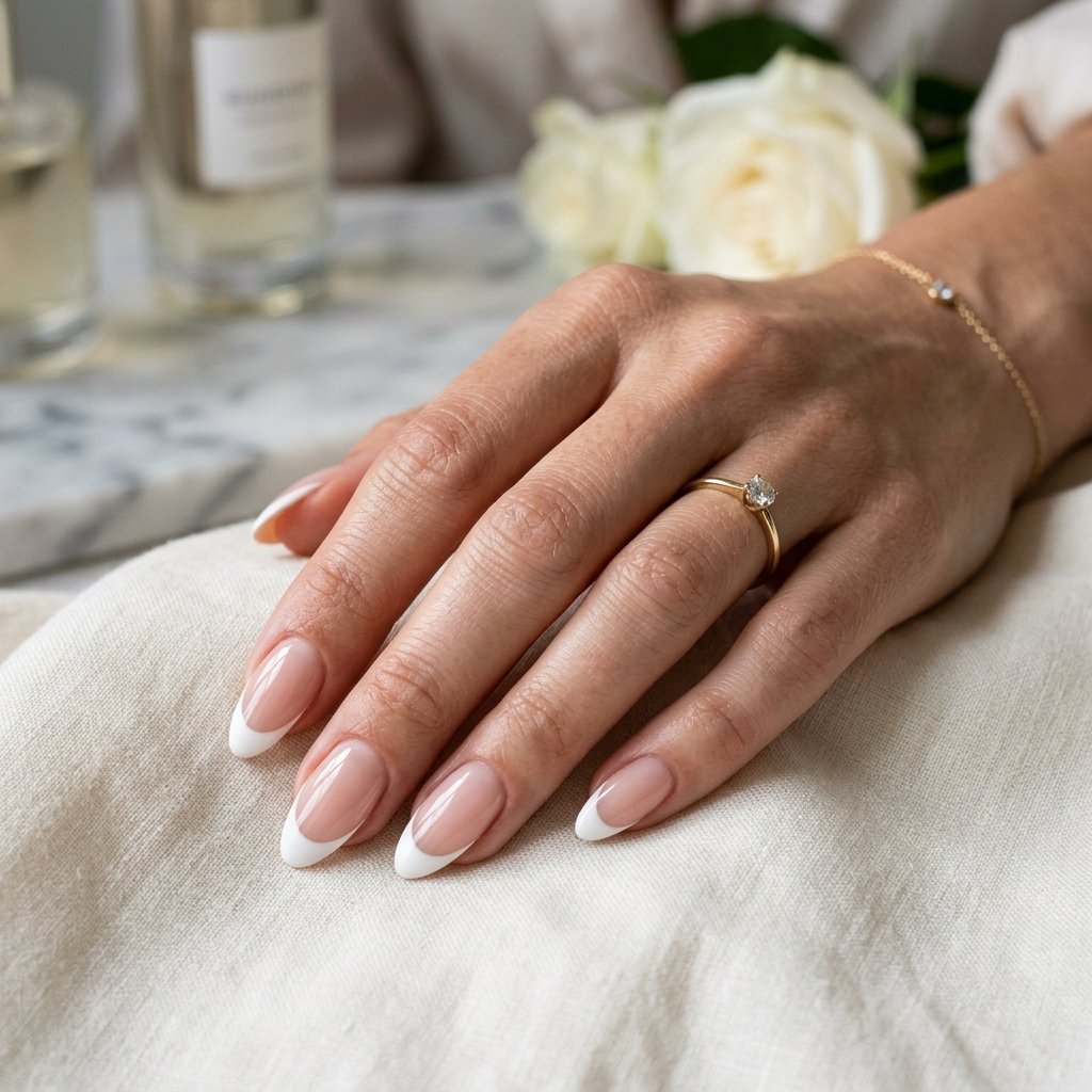 Classic White French Tips