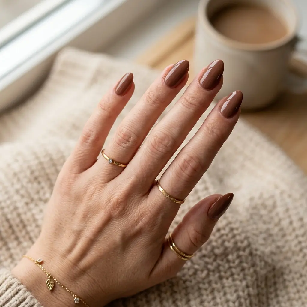 Soft Chestnut Nails
