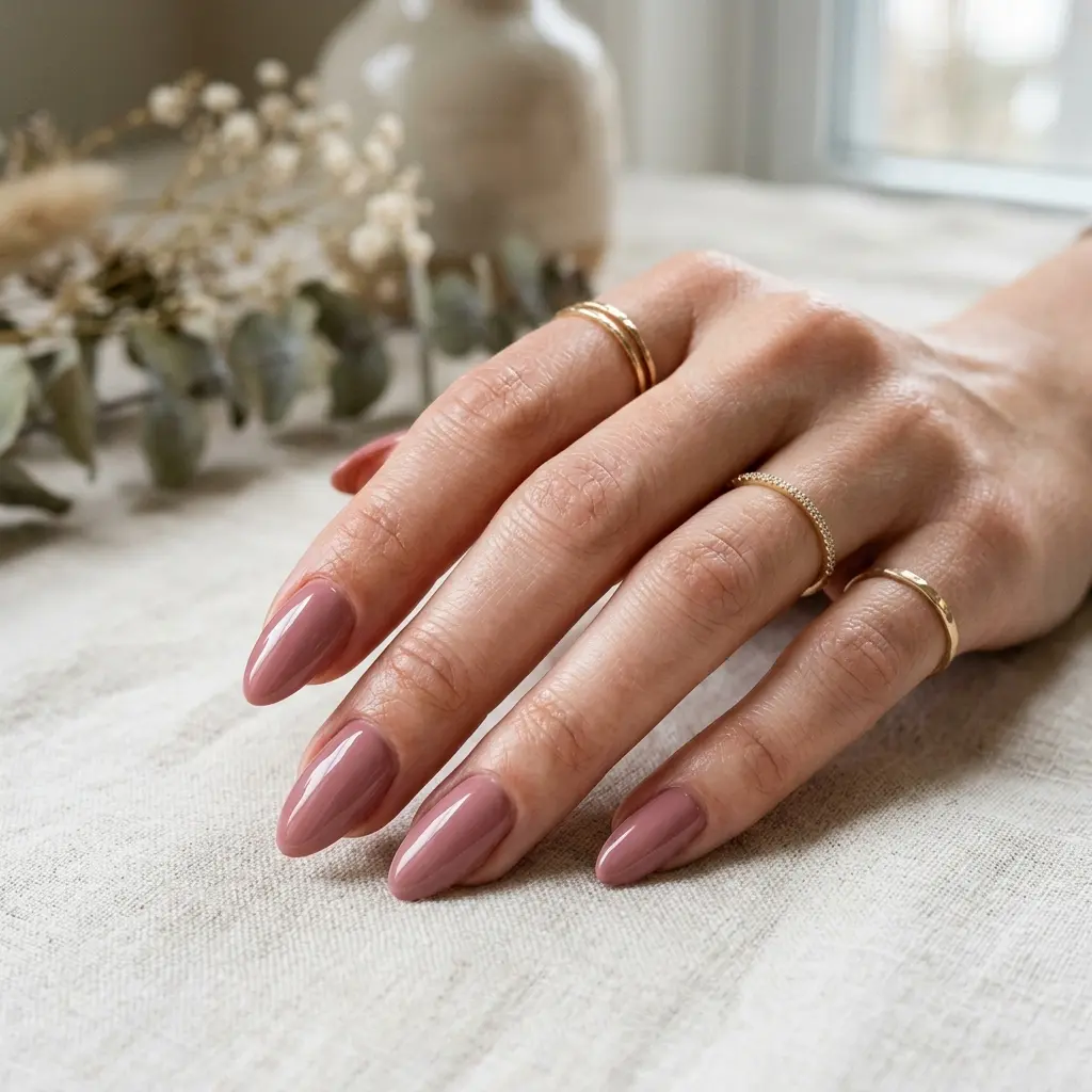 Dusty Rose Nails