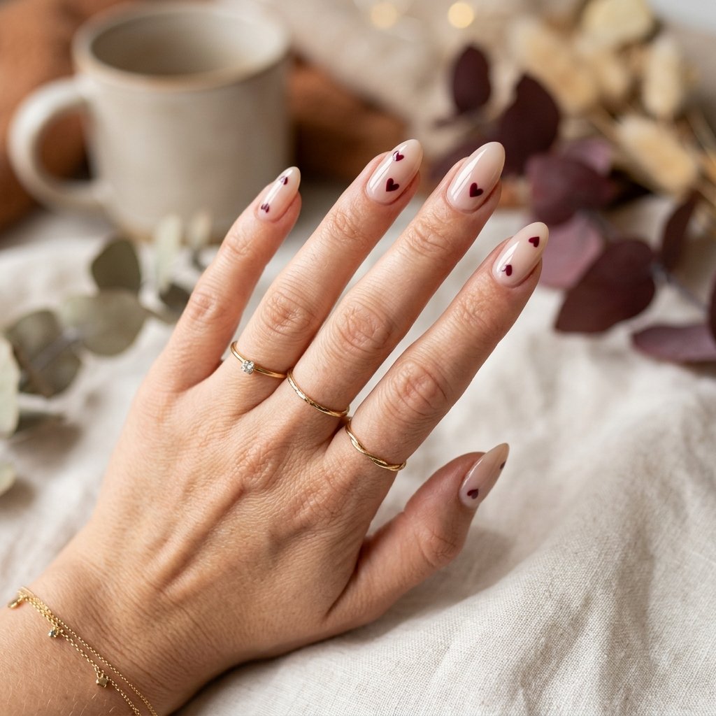 Burgundy Heart Accents