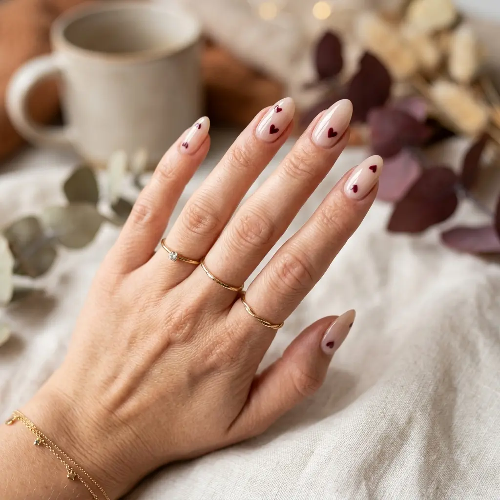 Burgundy Heart Accents