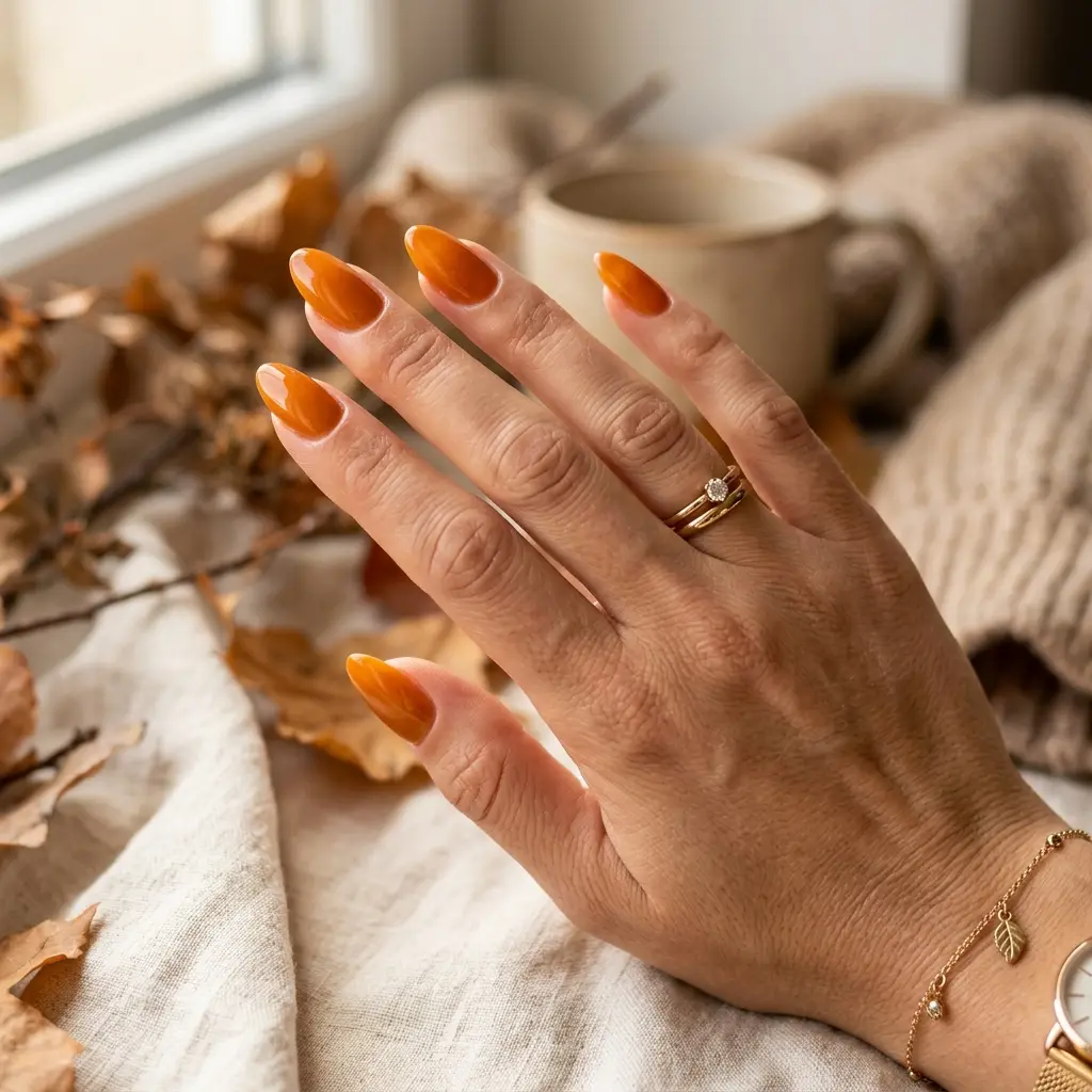 Honey Amber Nails