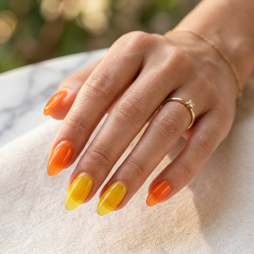 Jelly Citrus Nails
