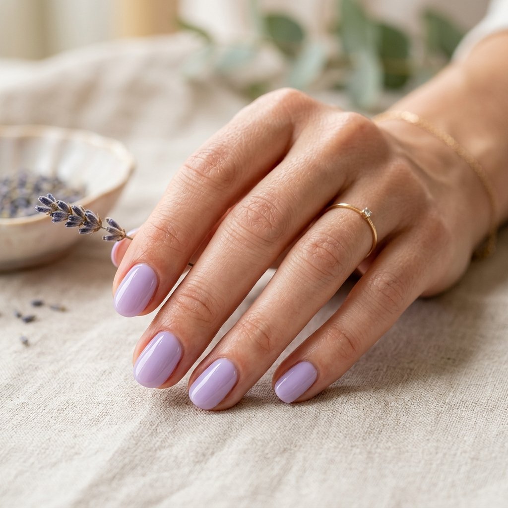 Soft Lavender Nails