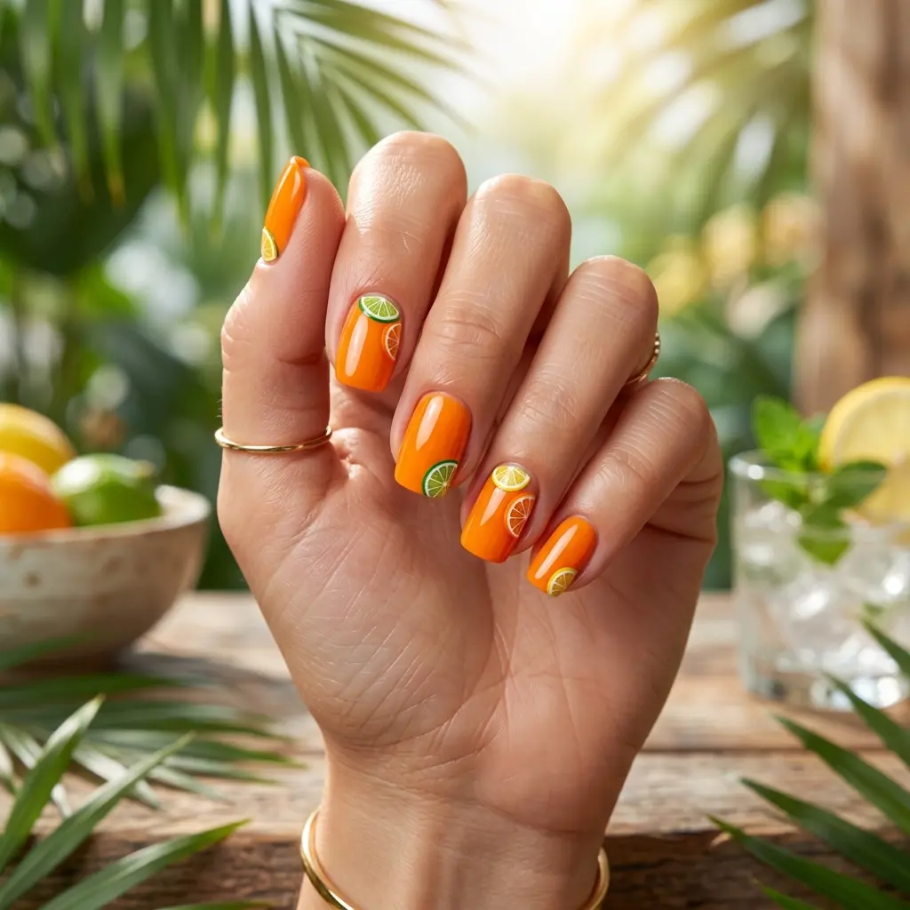 Citrus Inspired Nails