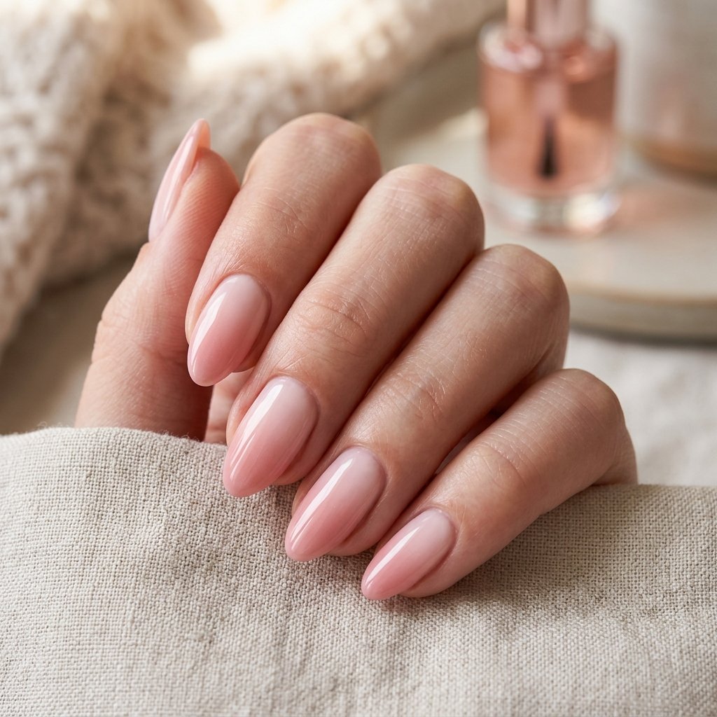 Soft Ombre Pink Nails