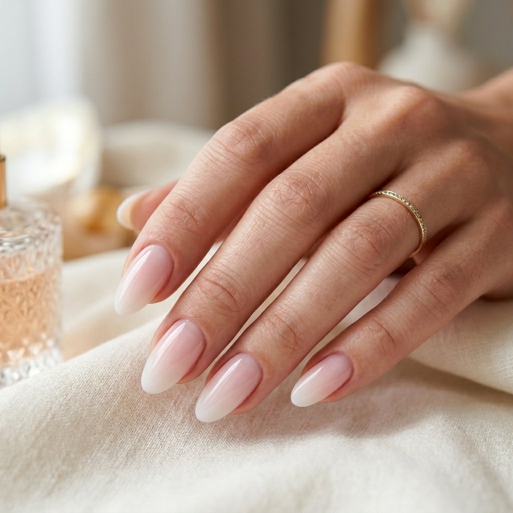 Soft Ombre Pink Nails