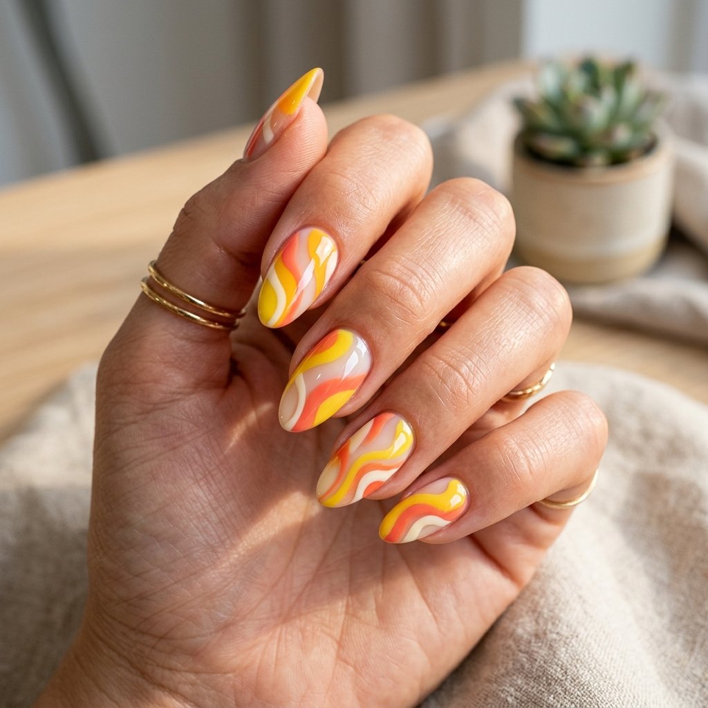 Abstract Summer Nails