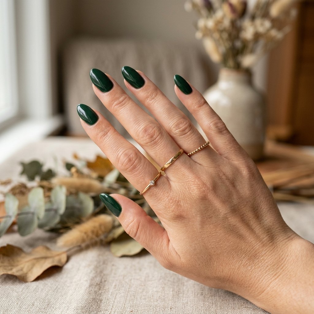 Forest Green Nails