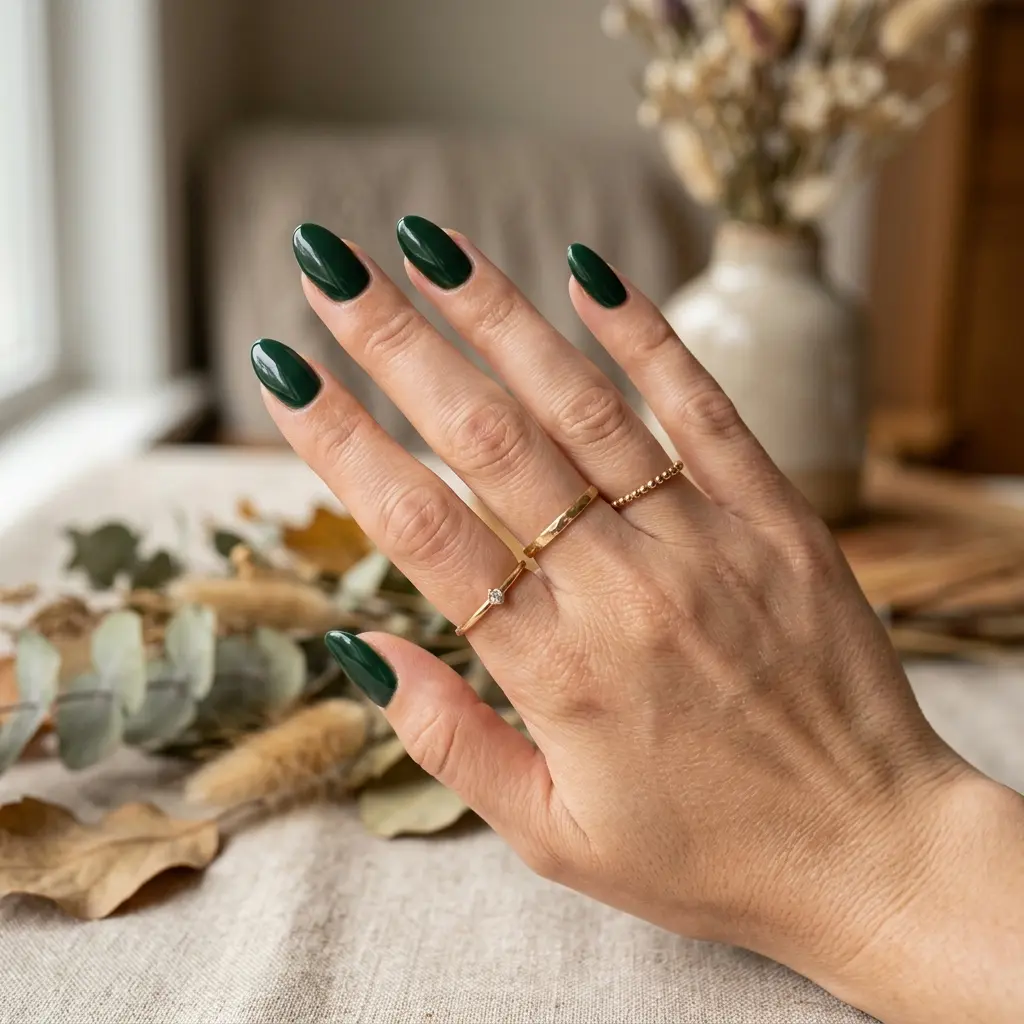 Forest Green Nails