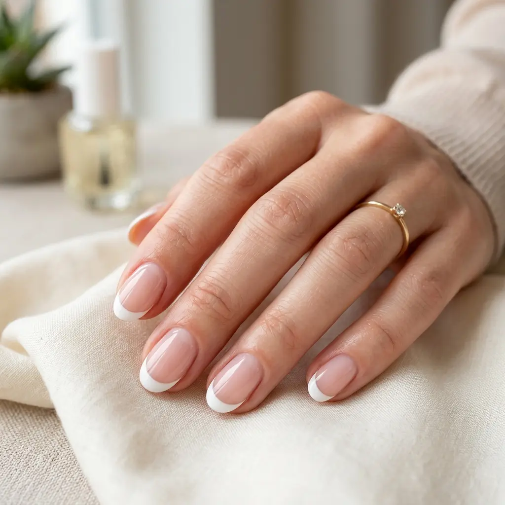 19 August Teacher Nails That Look Professional, Polished, and Chic 5 Classic French Tips on Short Oval Nails