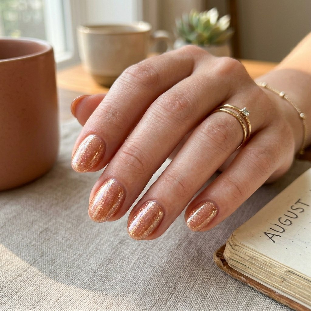 Glazed Terracotta Short Oval Nails