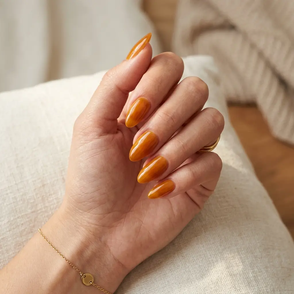 Honey Amber Nails