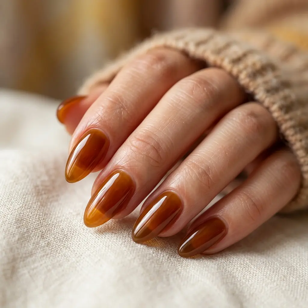 Honey Amber Nails