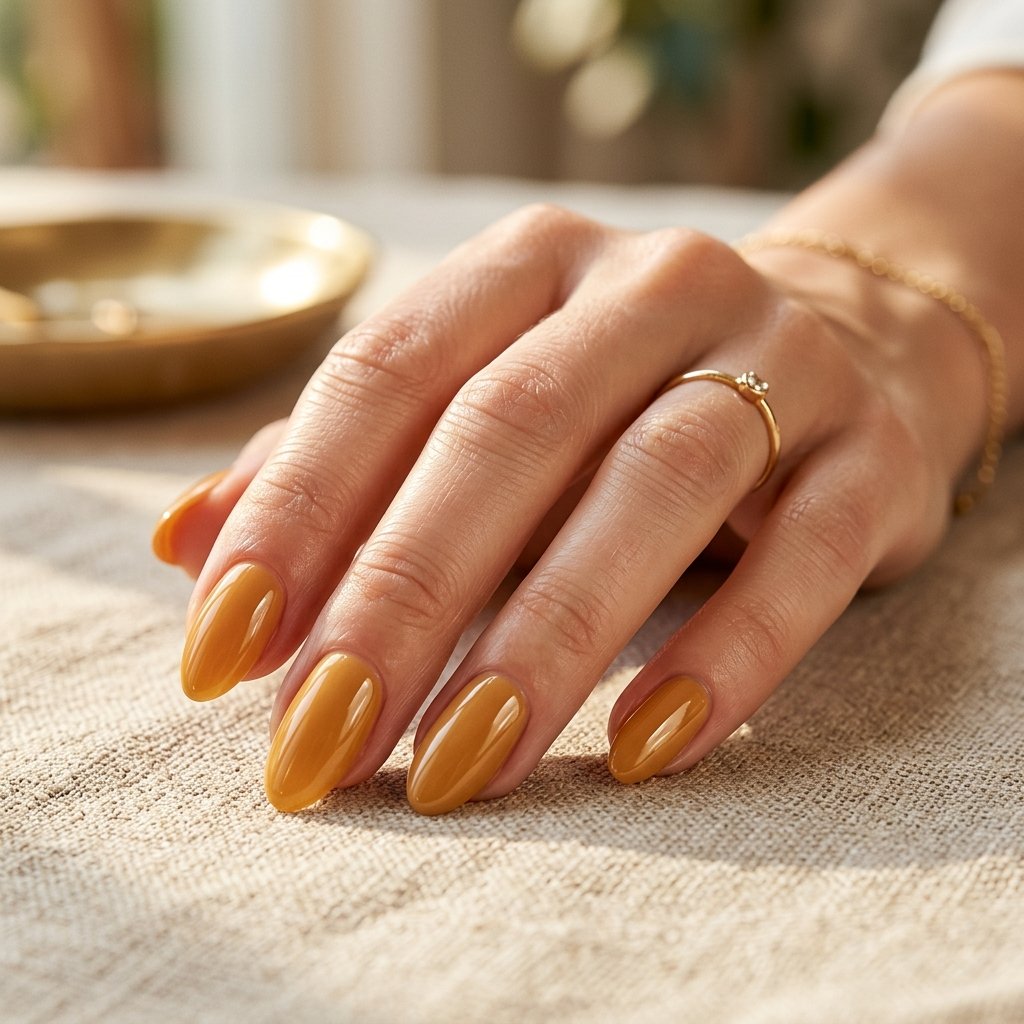 Honey Gold Gloss Nails