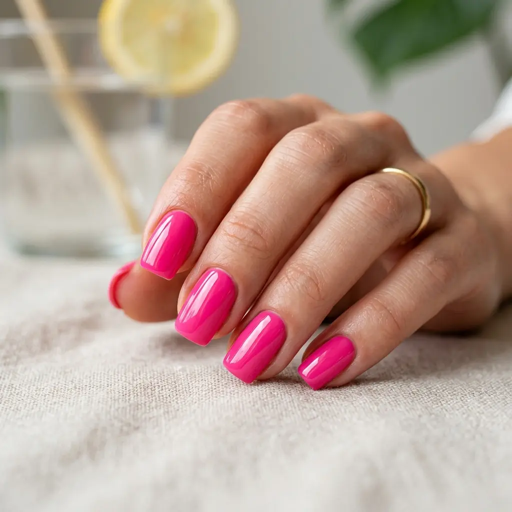 Hot Pink Nails