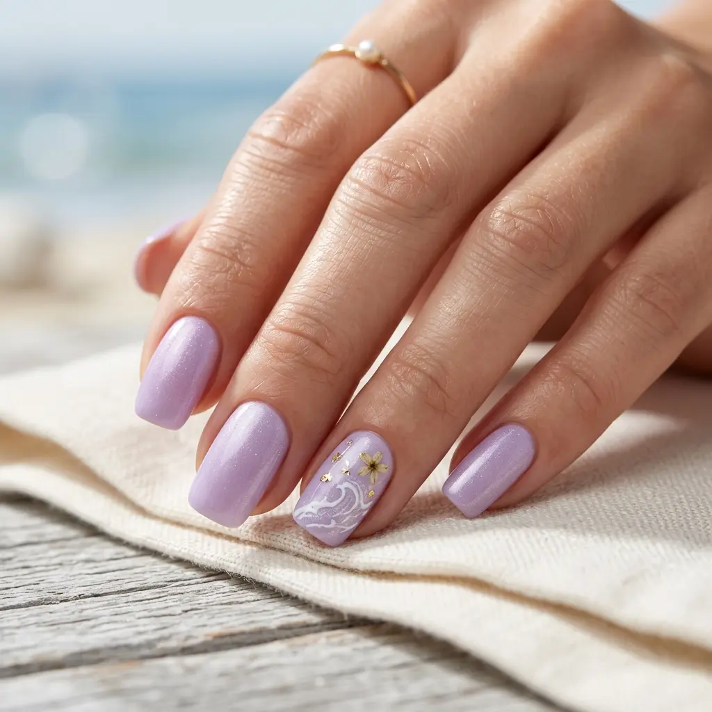 Lavender Coastal Nails