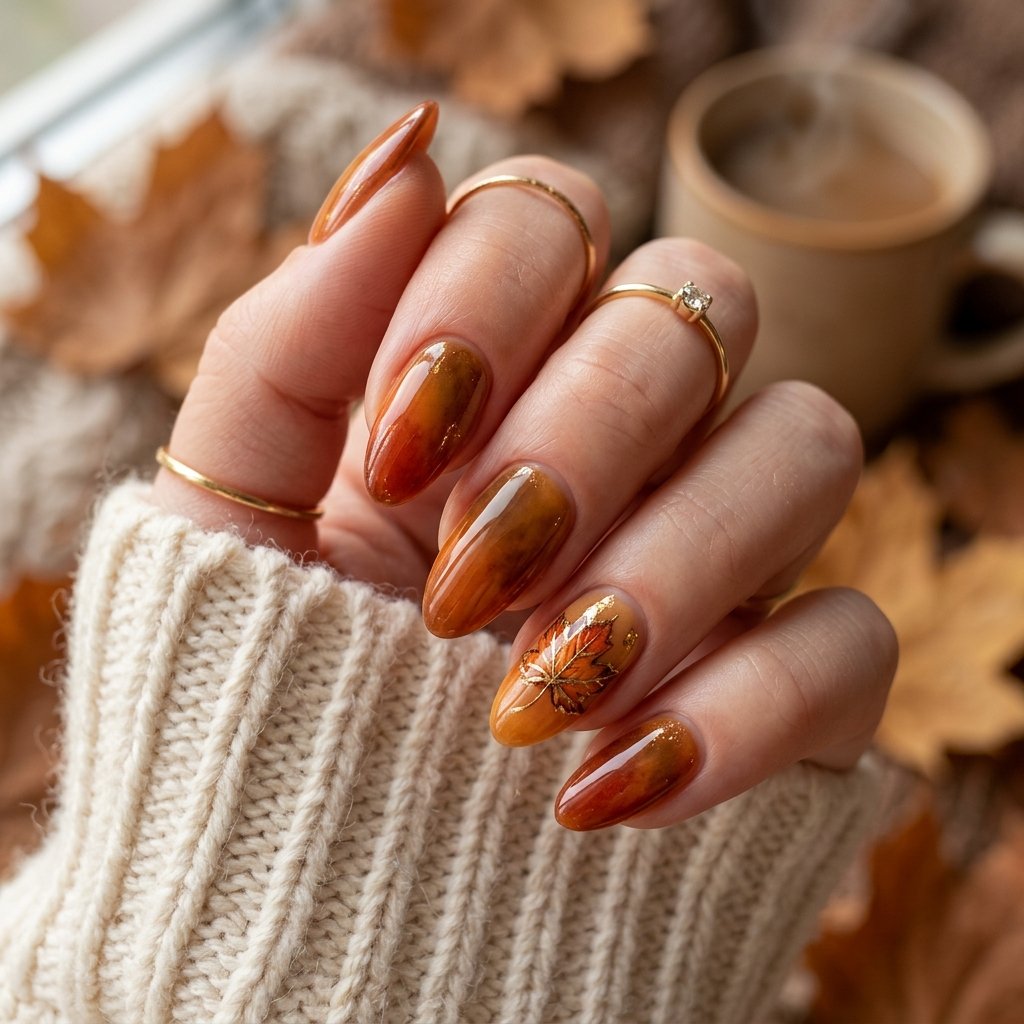 Maple Inspired Nails