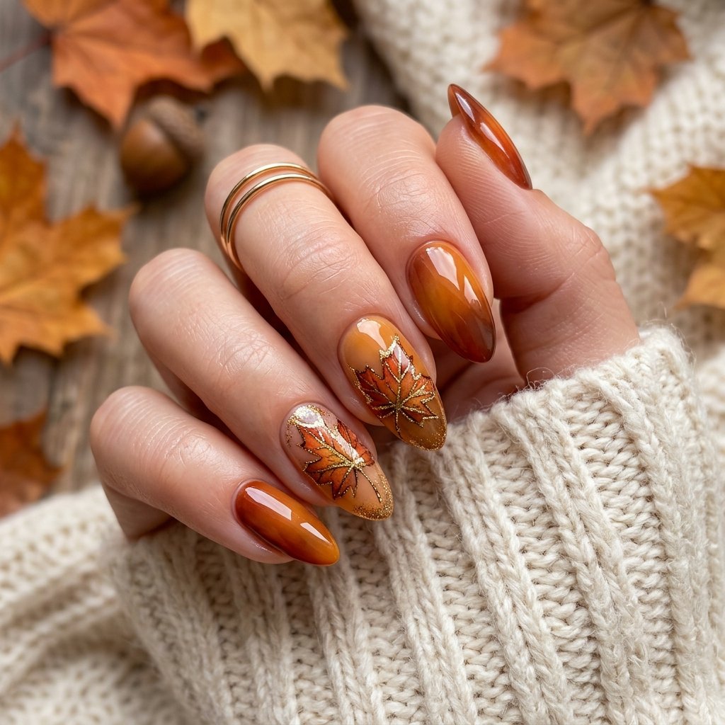 Maple Inspired Nails