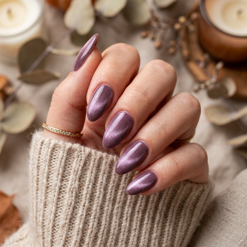 Mauve Velvet Nails