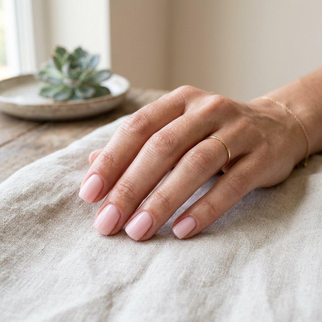 Milky Pink September Nails