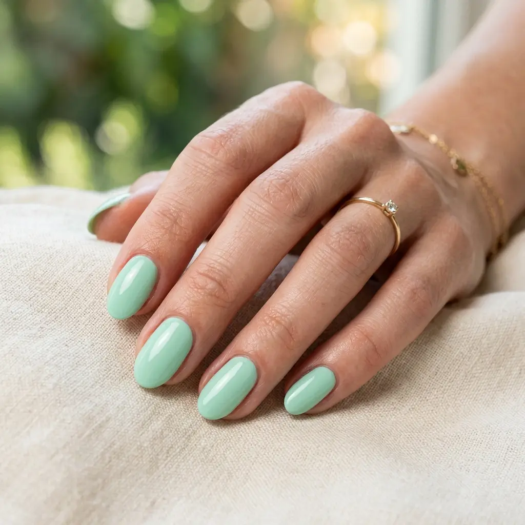 Mint Green Nails