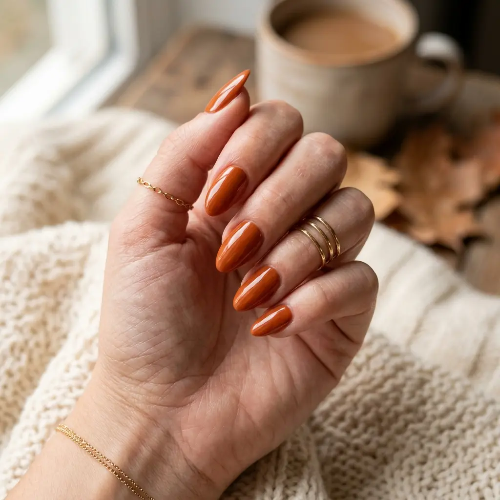 Burnt Orange Nails