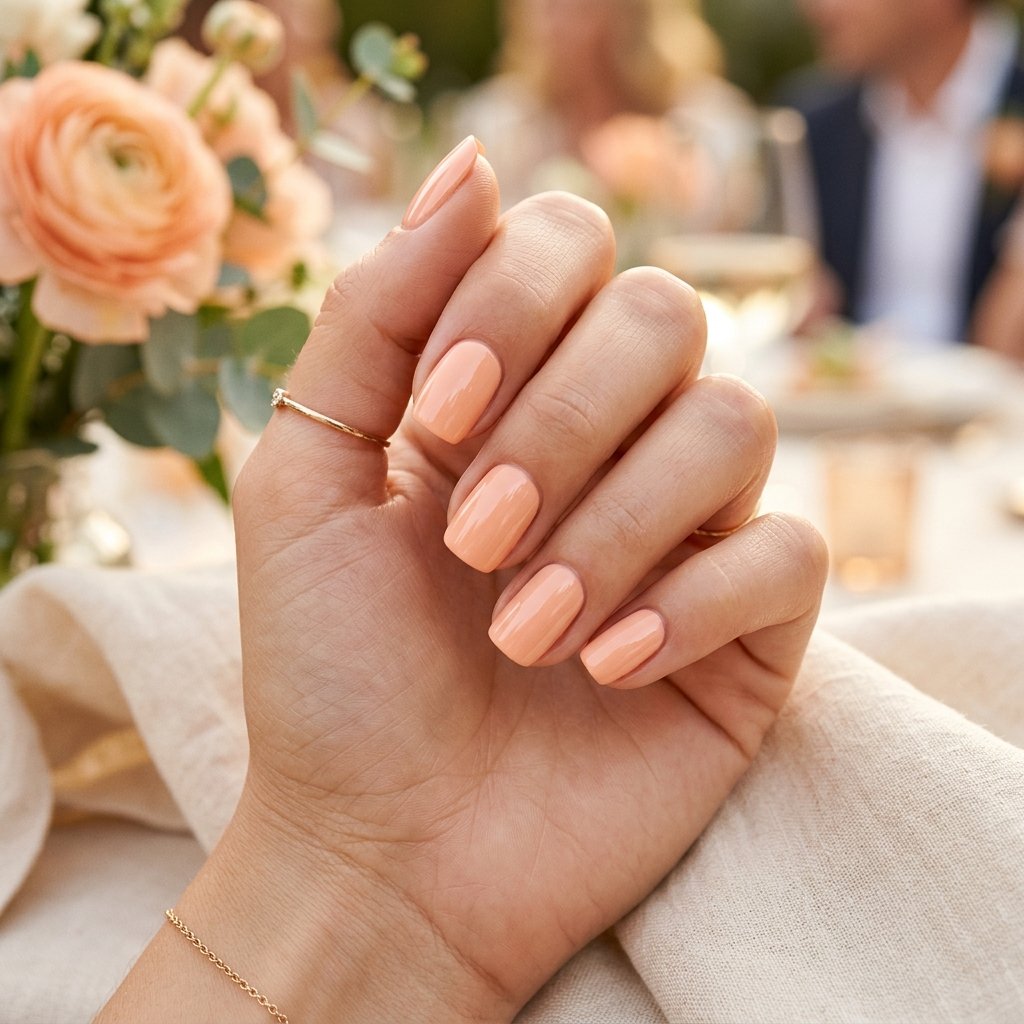 Peach Cream Nails