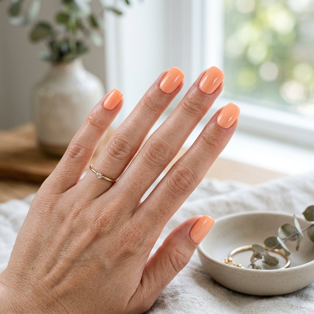 Peach Orange Nails