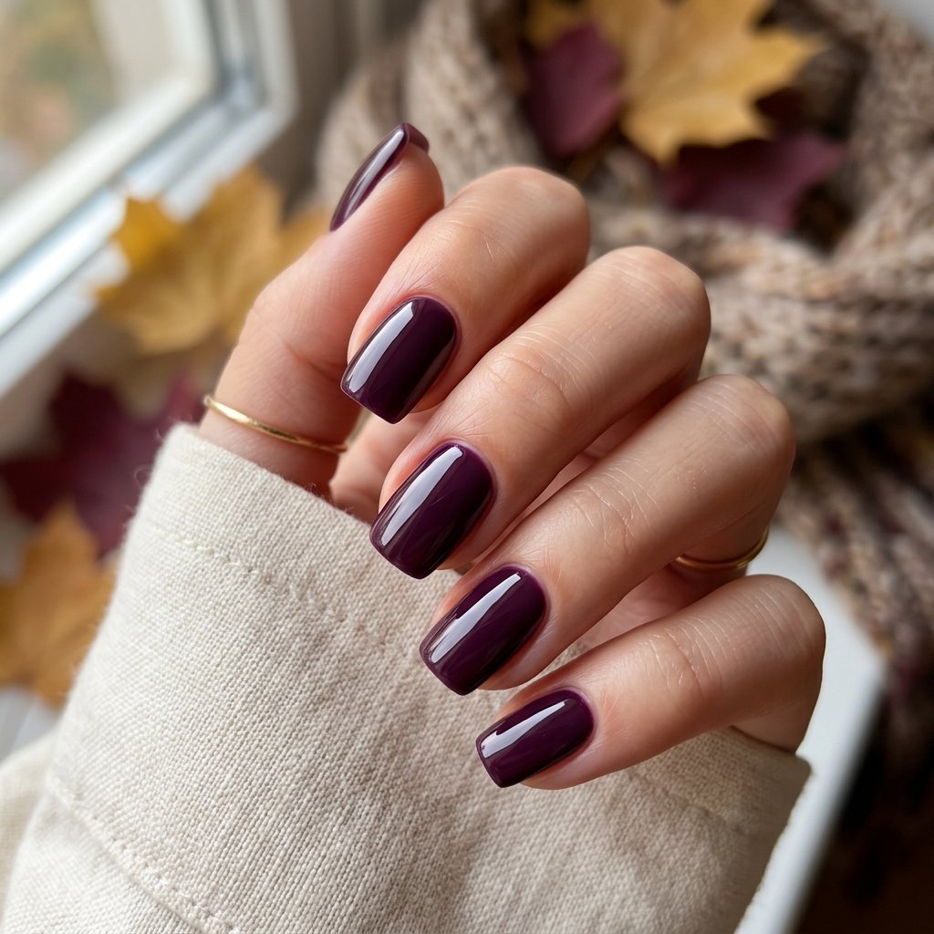 Plum Gloss Nails
