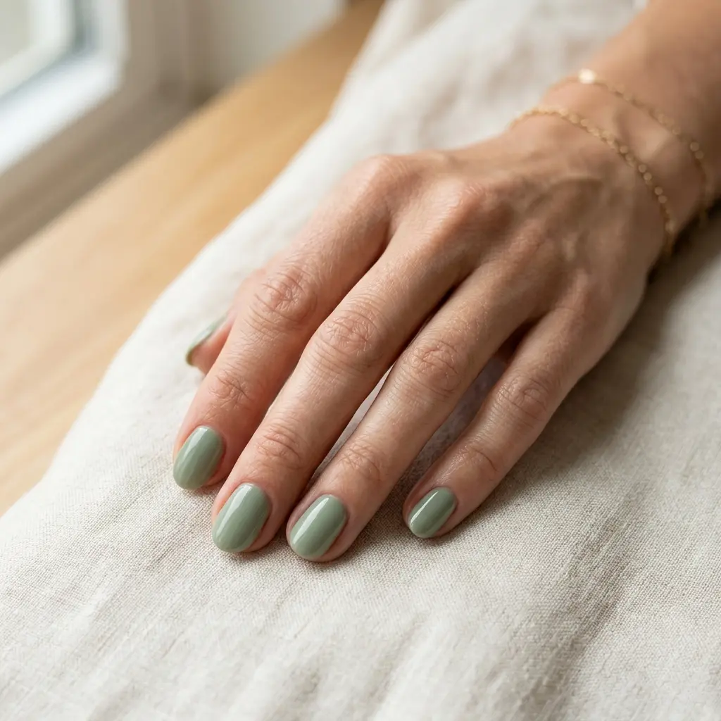Sage Green Nails