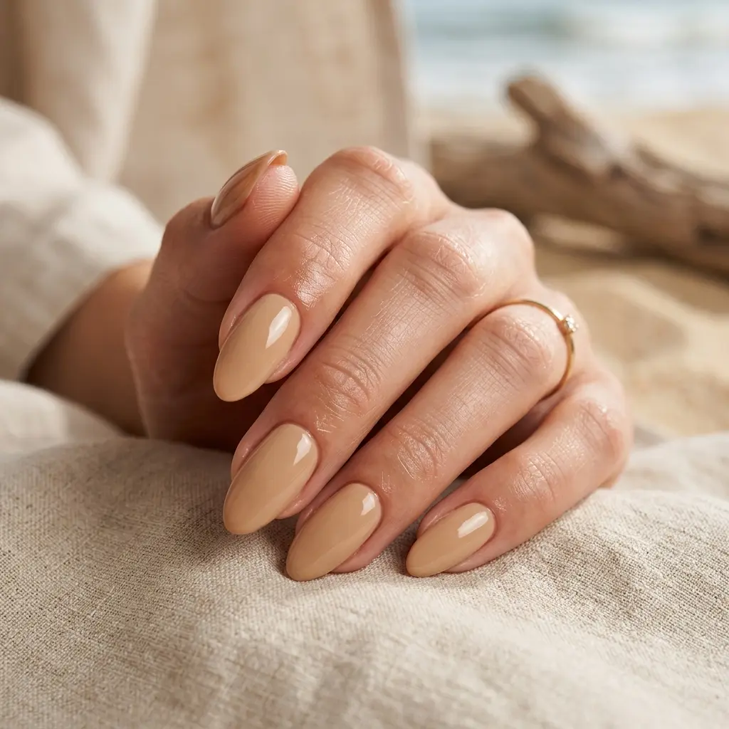 Sandy Beige Nails