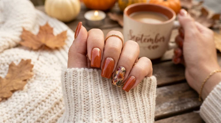 September Square Nails